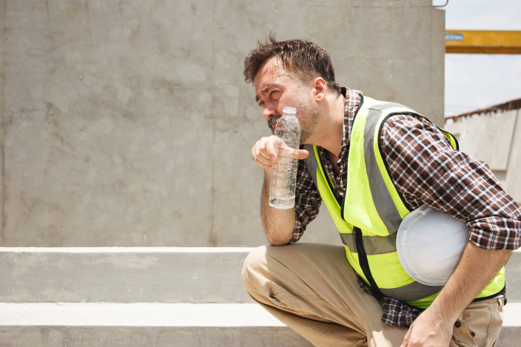 Dangerous from heat wave during working outside